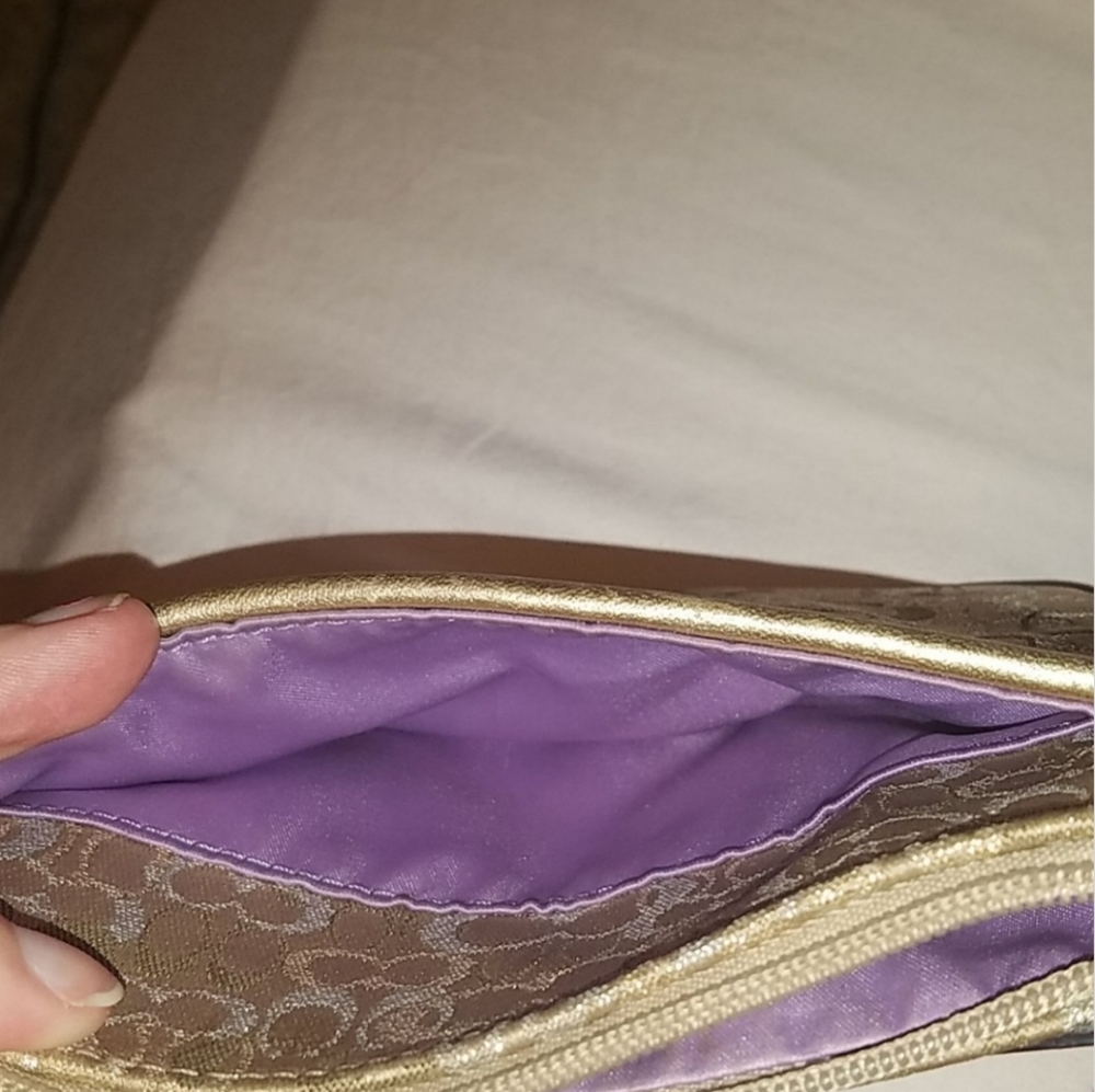 Coach Wrislet - Tan/Cream with sparkles and light purple inside. - Picture 4 of 4